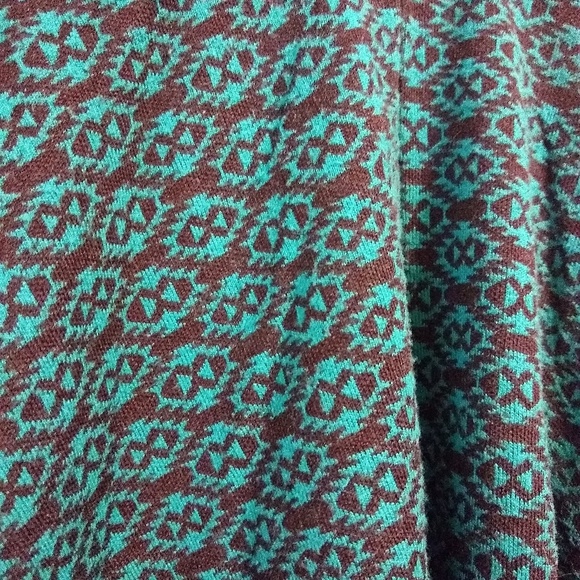 Teal tribal pattern skater skirt - Picture 2 of 4